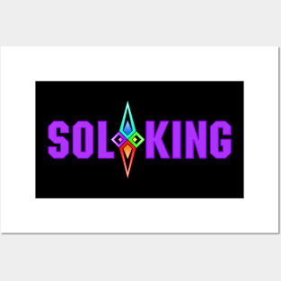 SOL KING LOGO - PURPLE TEXT Posters and Art